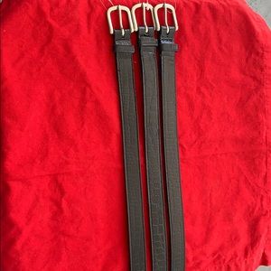 Horse fare black patent belt